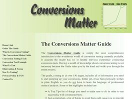 Go to: Conversions Matter.