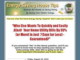 Go to: Energy Saving House Tips: A Guide to Saving Home Energy and Money