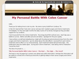 Go to: My Personal Battle With Colon Cancer.
