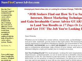 Go to: SureFire Resume, Cover Letter And Job Search Strategies.