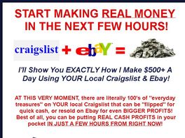 Go to: Make Money With New Craigslist & eBay<sup>®</sup> Flipping Business!