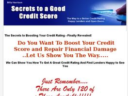 Go to: Secrets To A Good Credit Score - Pays 60% Commission.