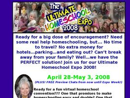 Go to: Ultimate Homeschool Expo