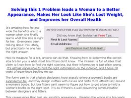 Go to: Women's Health & Appearance Improves With Correct Bra Size.