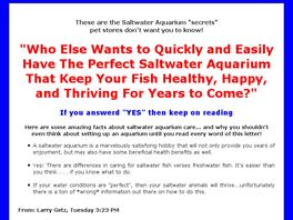 Go to: The Saltwater Aquariums For Beginners Ebook.