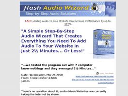 Go to: Flash Audio Wizard.