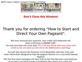Go to: How to Start and Direct Your Own Pageant