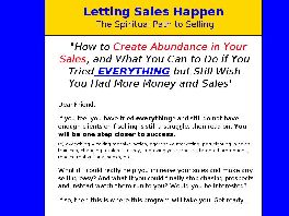 Go to: Letting Sales Happen