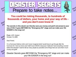 Go to: Disaster Secrets