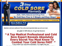 Go to: 3 Step Cold Sore Remedy