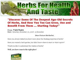 Go to: Herbs For Health And Taste.