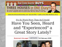 Go to: Real Estate Investor Buys Three Houses In One Day.