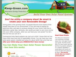 Go to: Keep Green Renewable Solar Energy Green Living Goin CrAzY!