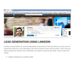 Go to: Online Live Workshop: Lead Generation With Linkedin