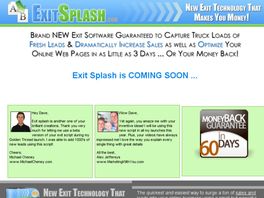 Go to: Exit Splash - Web Page Exit Software That Makes You Money!