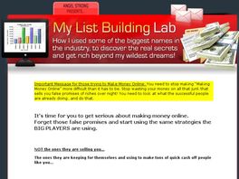 Go to: My List Building Lab.