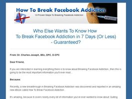 Go to: How To Break Facebook Addiction