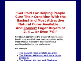 Go to: Four Healing Programs --- Check Out The Affiliate Center.