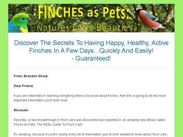 Go to: Finches As Pets: The Real Guide To Finch Care