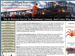 Go to: Commercial Fishing, Seafood Processing, & Cruise Ship Job Contacts.