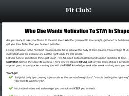 Go to: Fit Club - Membership Site With Monthly Commissions!
