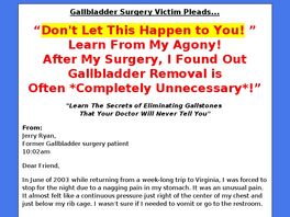 Go to: The Gallstone Survival Guide.