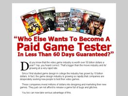 Go to: Become A Game Tester, Highest Conversions In Niche, Highest Payout