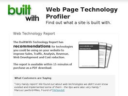 Go to: Custom Web Technology Report.