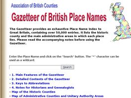 Go to: Gazetteer Of British Place Names.