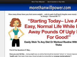 Go to: More Than Willpower : Earn 75% In Diet Weight Loss & Health Market