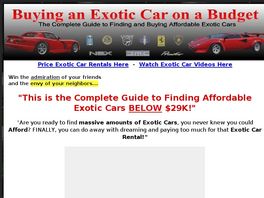 Go to: Buying An Exotic Car On A Budget!