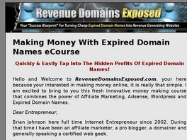 Go to: Revenue Domains Exposed - Make Money With Expired Domains