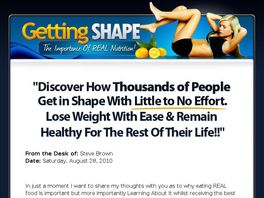 Go to: Getting Shape With Real Nutrition