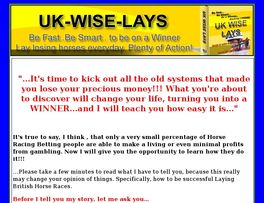 Go to: Uk Horse Racing Wise Lays.