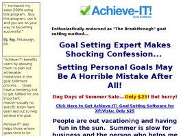 Go to: Achieve-it! Goal Setting Software.