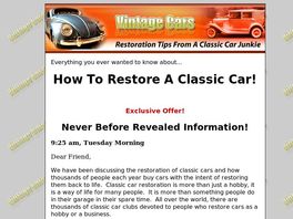 Go to: Classic Car Restoration Ebook.