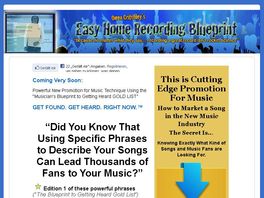 Go to: Getting Heard Gold List - 3rd Part Of Home Recording Blueprint Series!