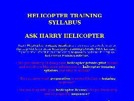 Go to: Harry Helicopter Training Syllabus