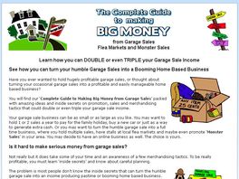 Go to: The Complete Guide To Making Big Money From Garage Sales