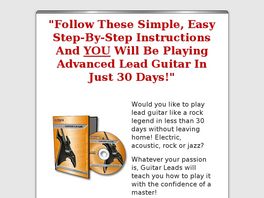 Go to: Elmore Music - Guitar Leads & Licks, 40% Commission Out Of $49.95!