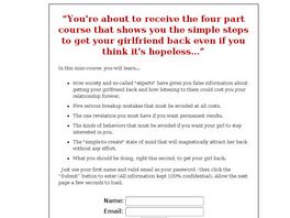 Go to: The Get Your Girl Back System