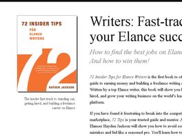 Go to: Ebook Reveals Insider Tips To Help Elance Writers Earn More Money