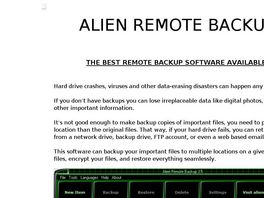 Go to: Alien Remote Backup Software.