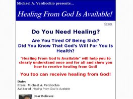 Go to: Healing From God Is Available
