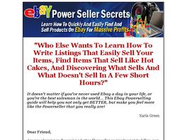 Go to: eBay<sup>®</sup> Power Seller Secrets Revealed