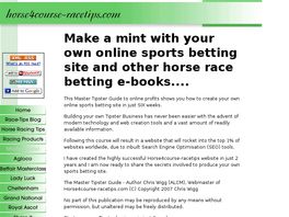 Go to: Master Tipster Guide.
