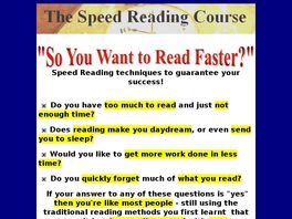 Go to: The Speed Reading Course.