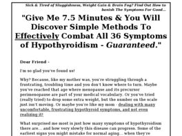 Go to: Managing And Treating Hypothyroidism - * $18.67 Payout! 55% Commission.