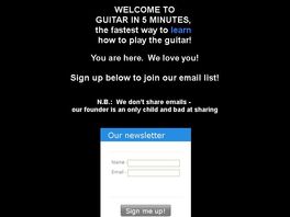 Go to: Learn Guitar In Just 5 Minutes A Day!