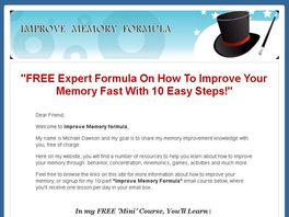 Go to: Memory Improvement Secrets